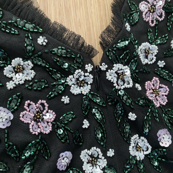 Adrianna Papell Black and White Floral Maxi Dress - Picture 5 of 9